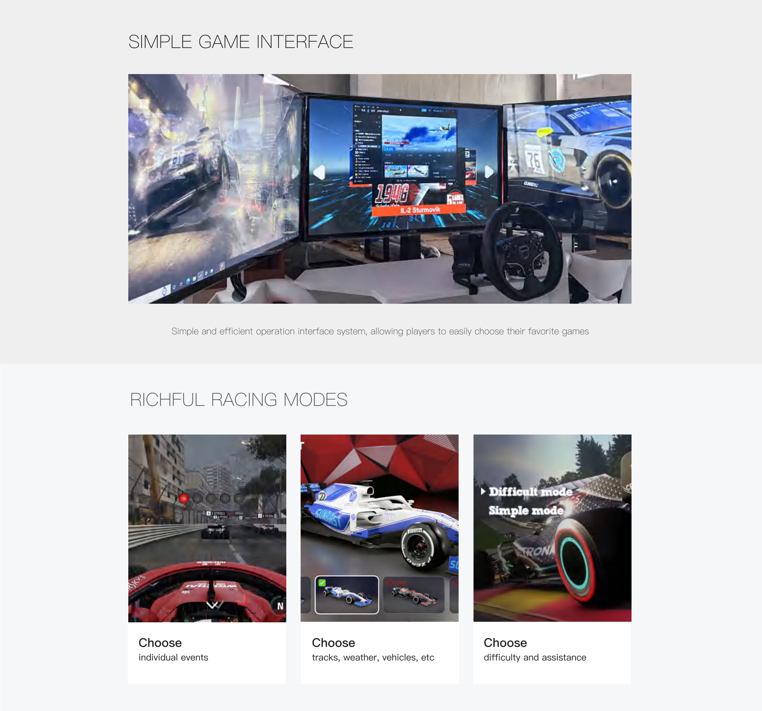 motion racing simulator